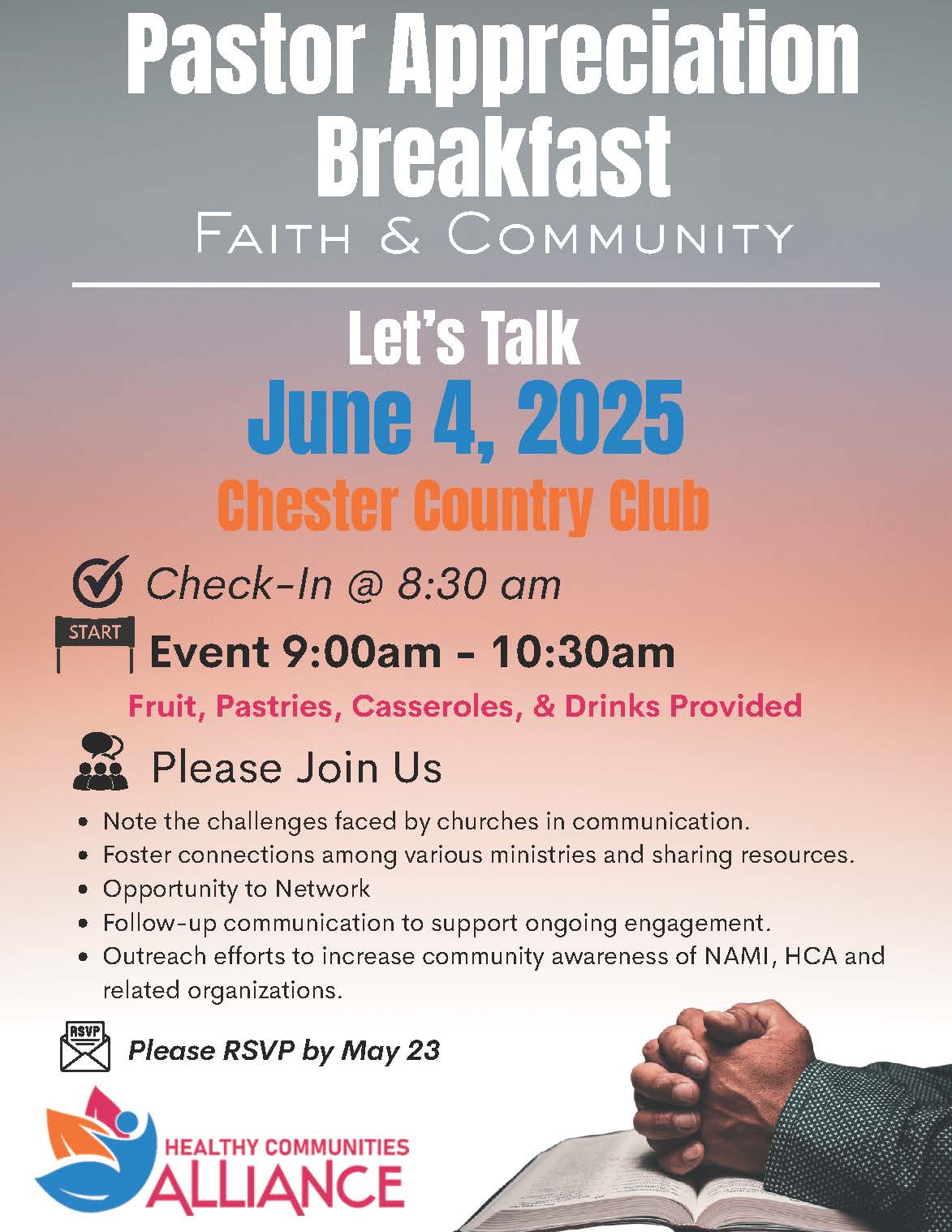 Pastor Appreciation Breakfast JUNE 4 2025