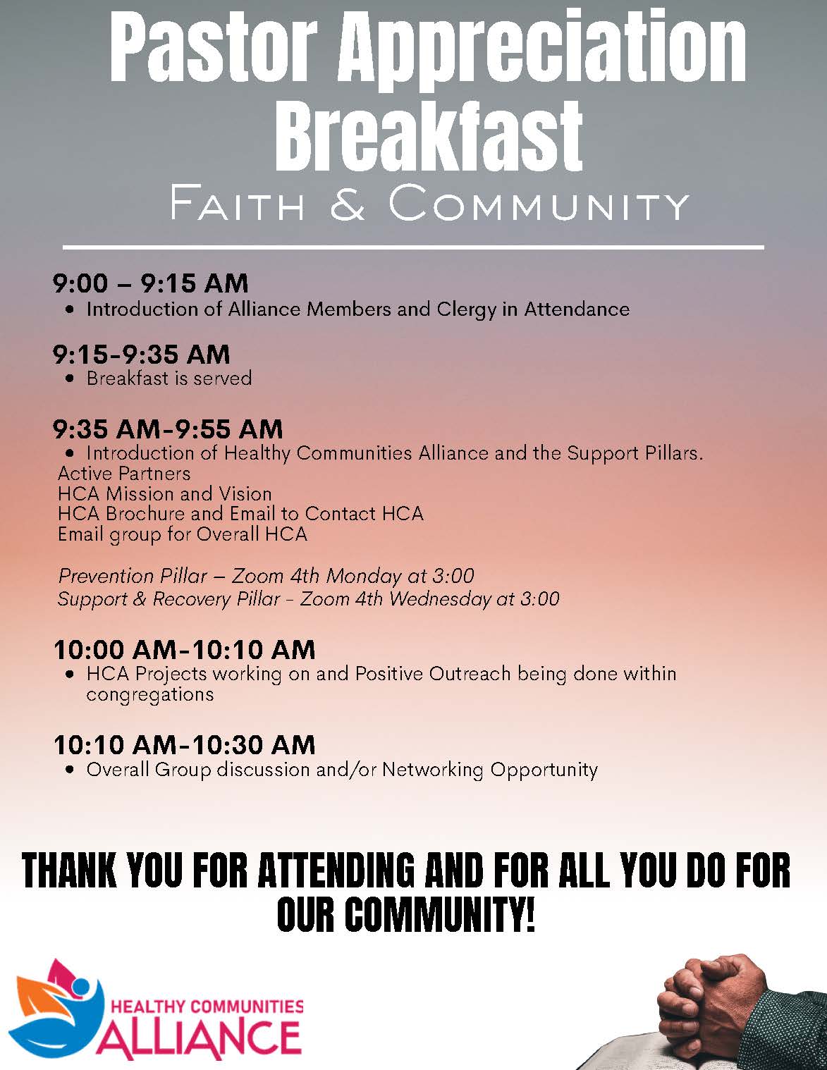 Pastor Appreciation Breakfast November 2025