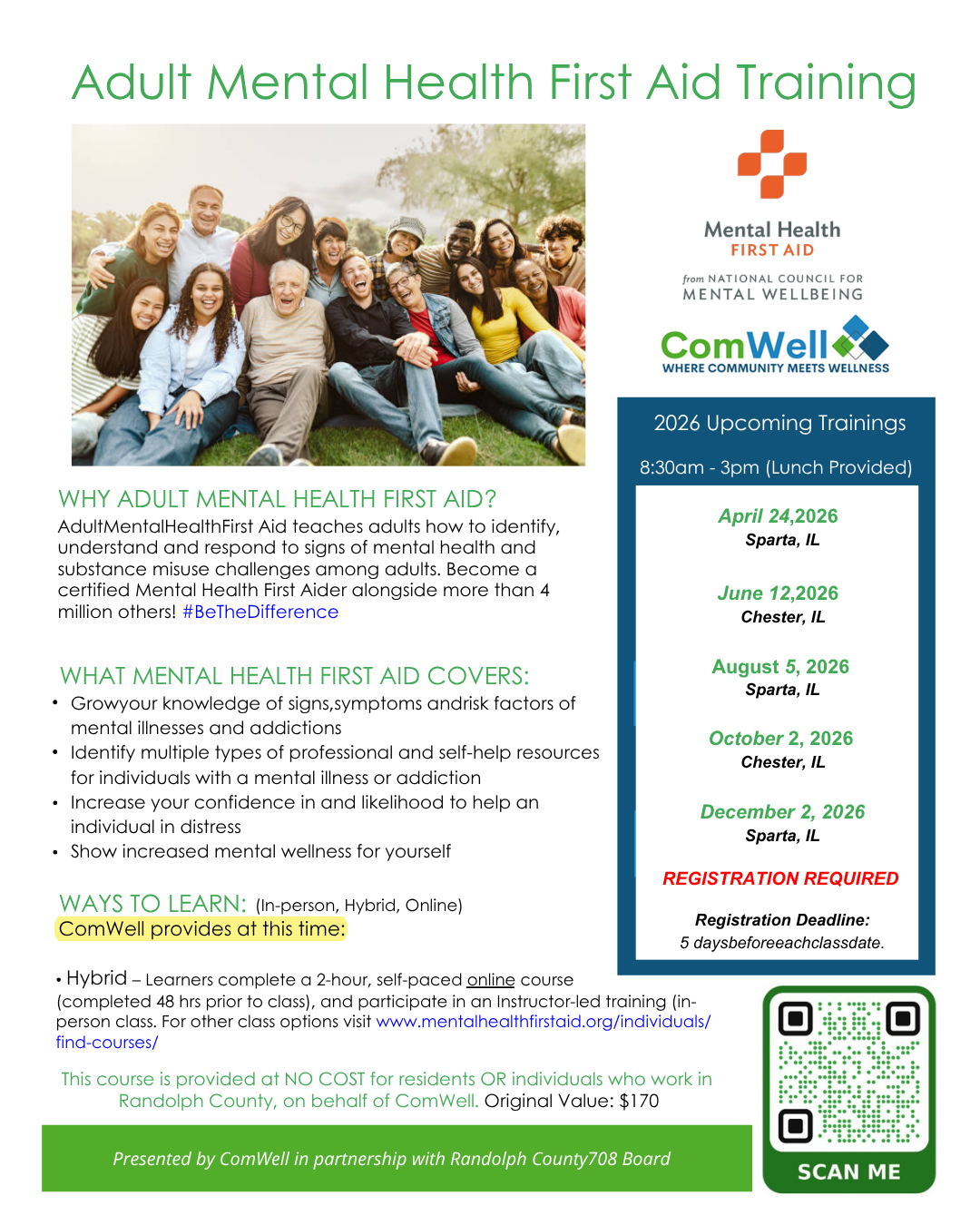 Adult MHFA Flyer 2026